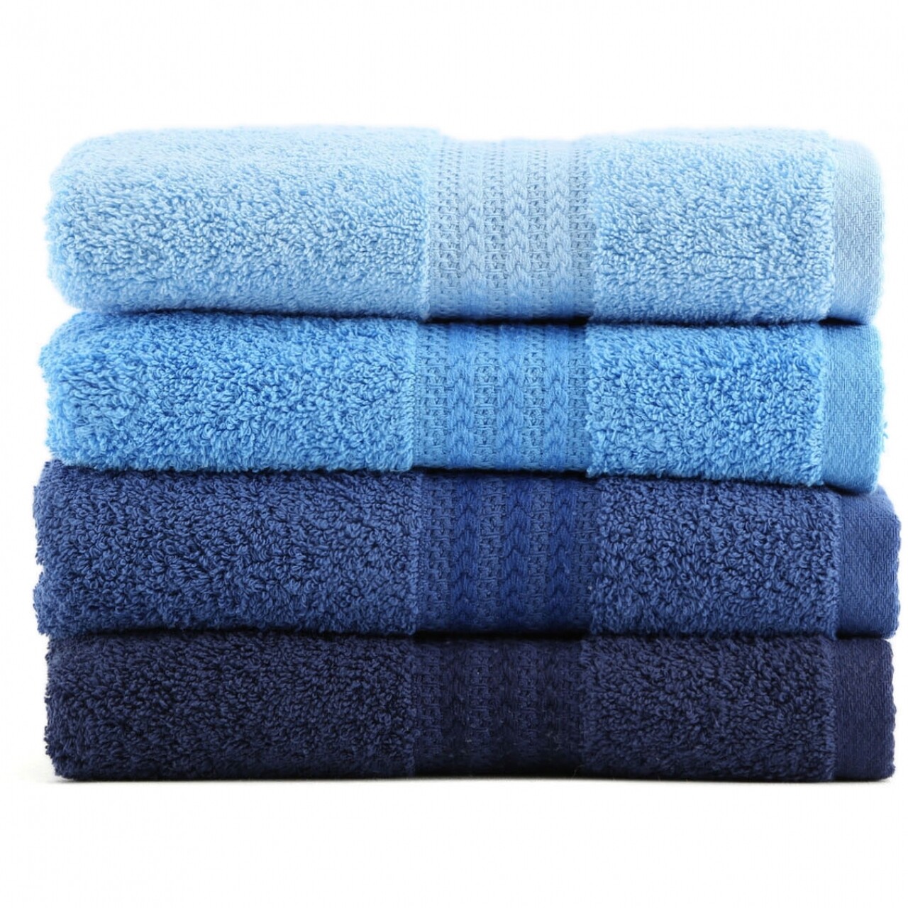 Set 4 prosoape de maini, Hobby, 70x140 cm, 100% bumbac, albastru - imagine 6